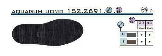 VIBRAM S. 2691 ACQUAGUM GUML. 43/46 BLACK