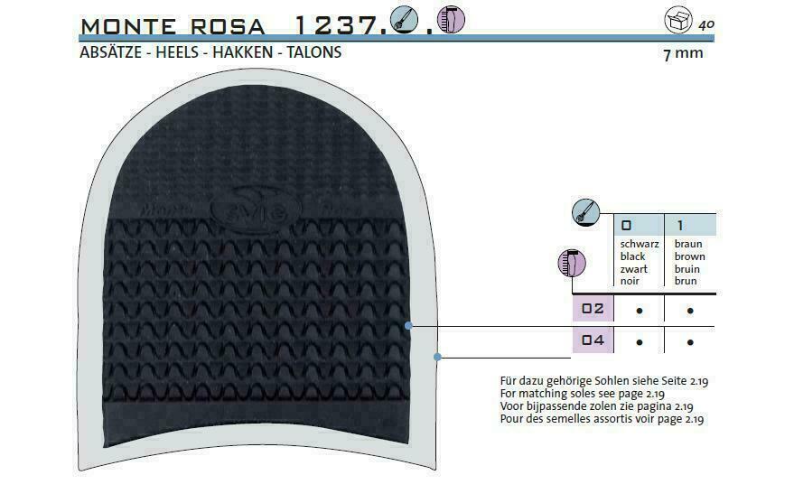 MONTE ROSA HEEL 7MM TOFFEE NR 1