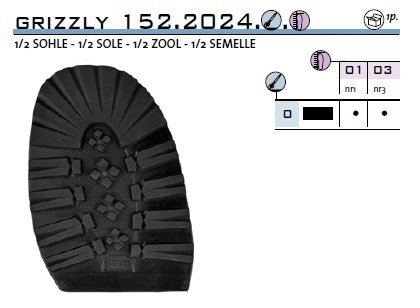 VIBRAM S. 2024 GRIZZLY NR 01 BLACK