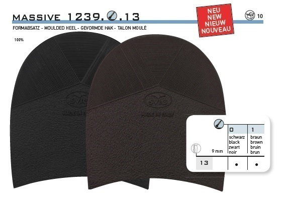 MASSIVE HEEL 253 - 9MM BLACK NR 13