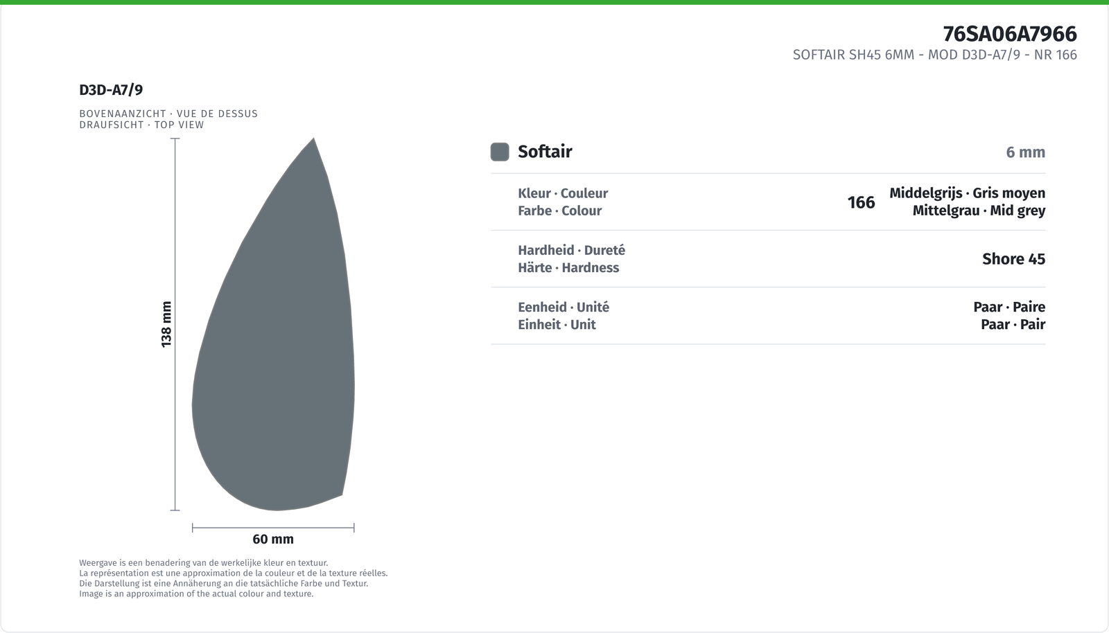SOFTAIR SH45 6MM - MOD D3D-A7/9 NR 166