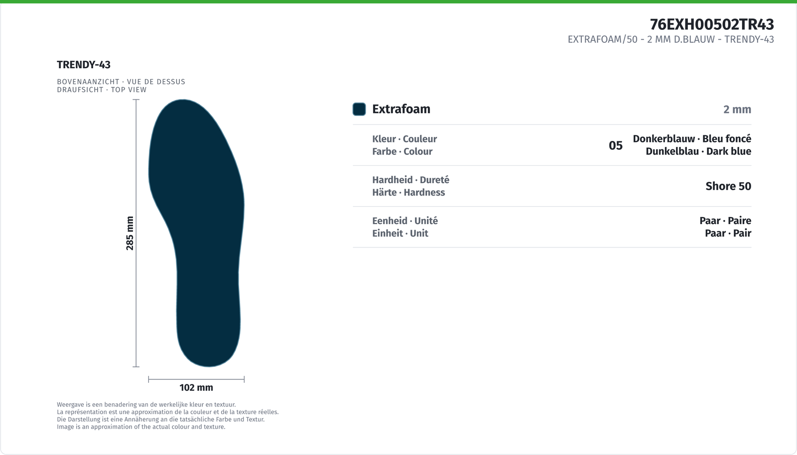EXTRAFOAM/50 - 2 MM D.BLAU TRENDY-43
