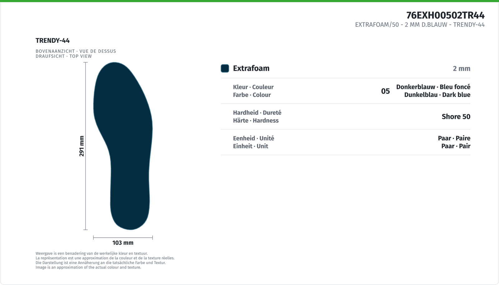 EXTRAFOAM/50 - 2 MM D.BLAU TRENDY-44