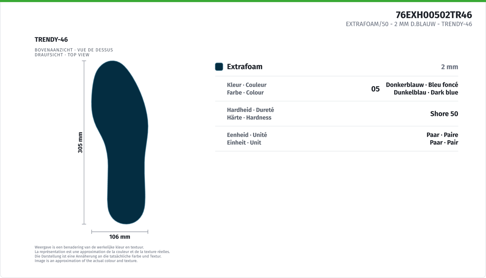 EXTRAFOAM/50 - 2 MM D.BLAU TRENDY-46
