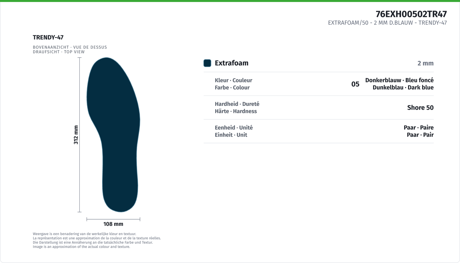 EXTRAFOAM/50 - 2 MM D.BLAU TRENDY-47