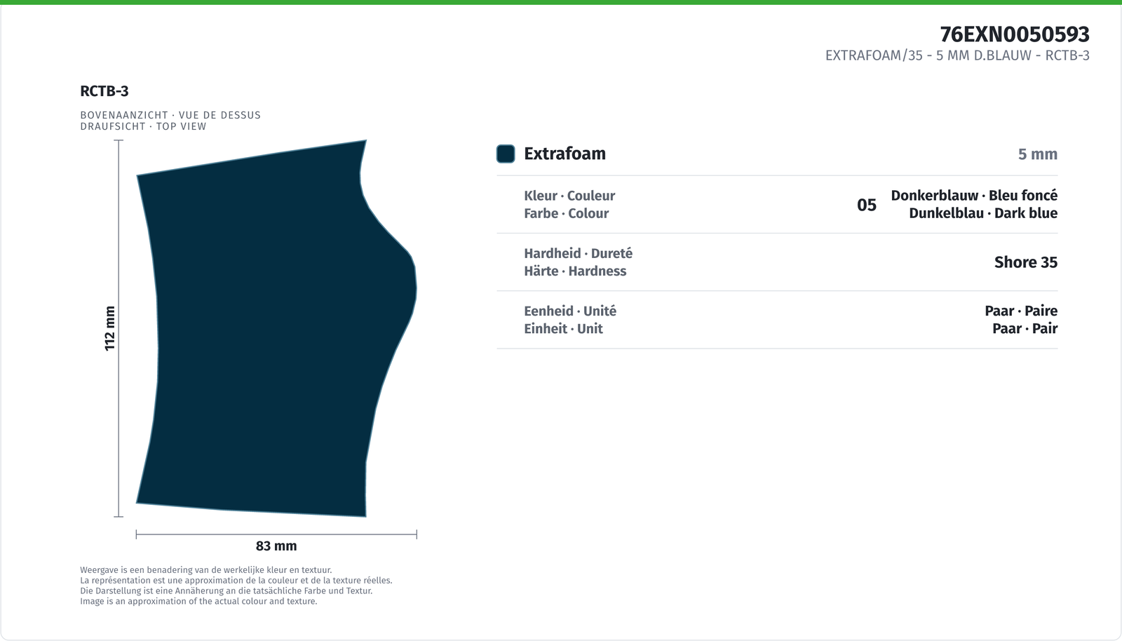 EXTRAFOAM/35 - 5 MM D.BLAU RCTB-3