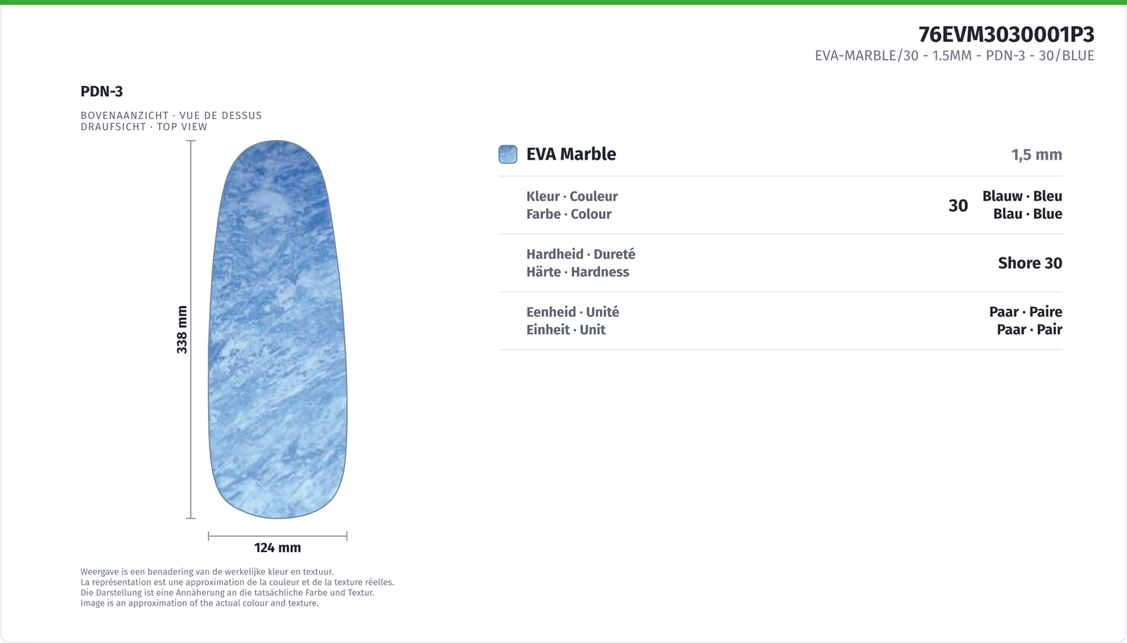 EVA-MARBLE/30 - 1.5MM - PDN-3 30/BLUE