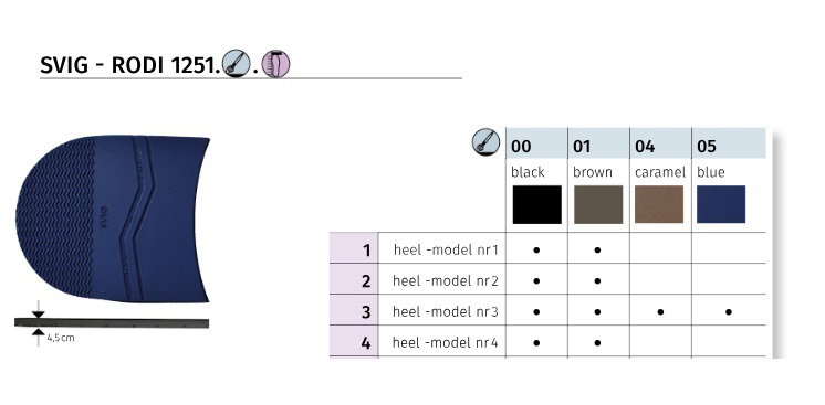 HEEL RODI-413 SVIG 7 MM - NR 3 BROWN