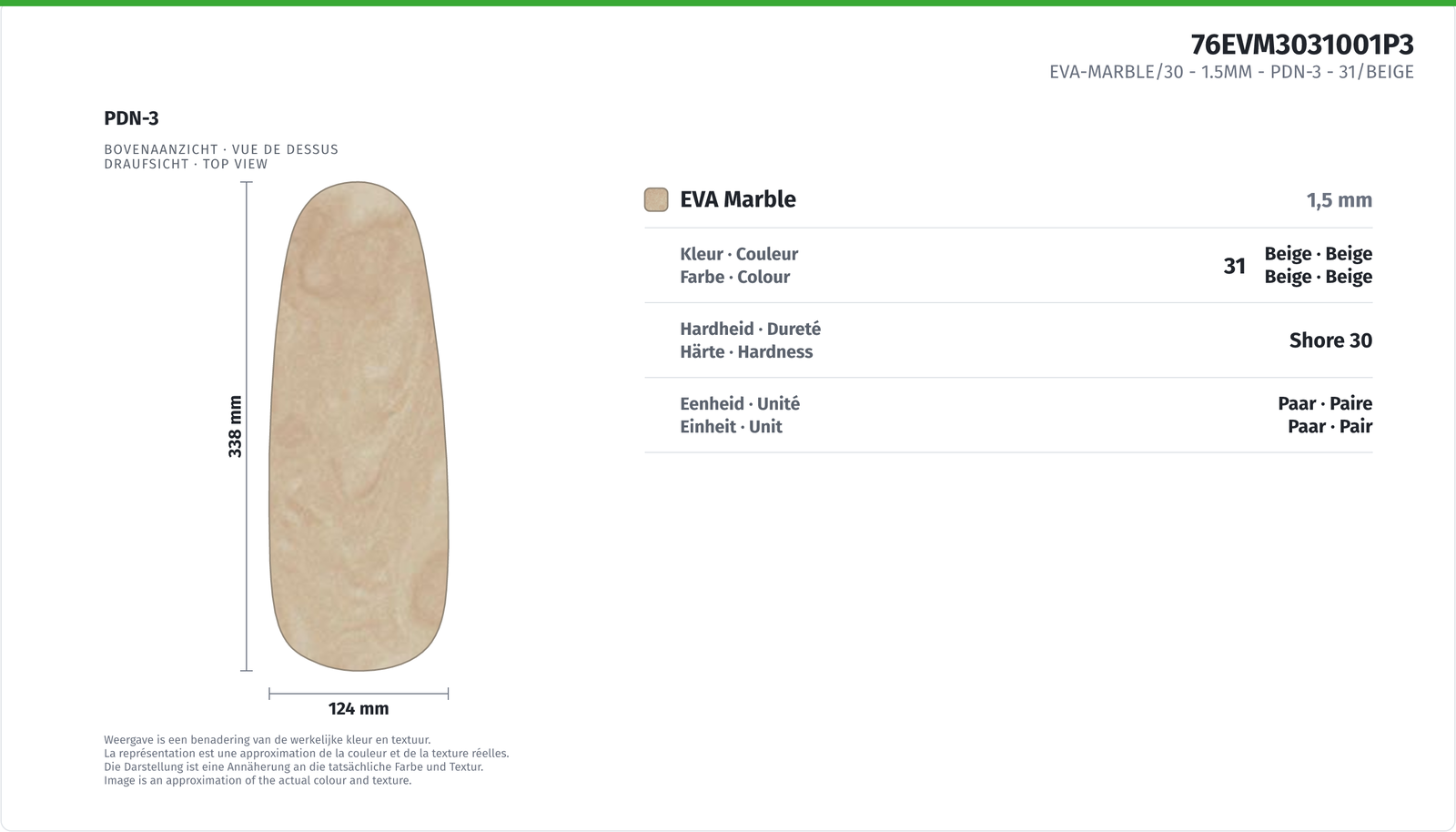 EVA-MARBLE/30 - 1.5MM - PDN-3 31/BEIGE