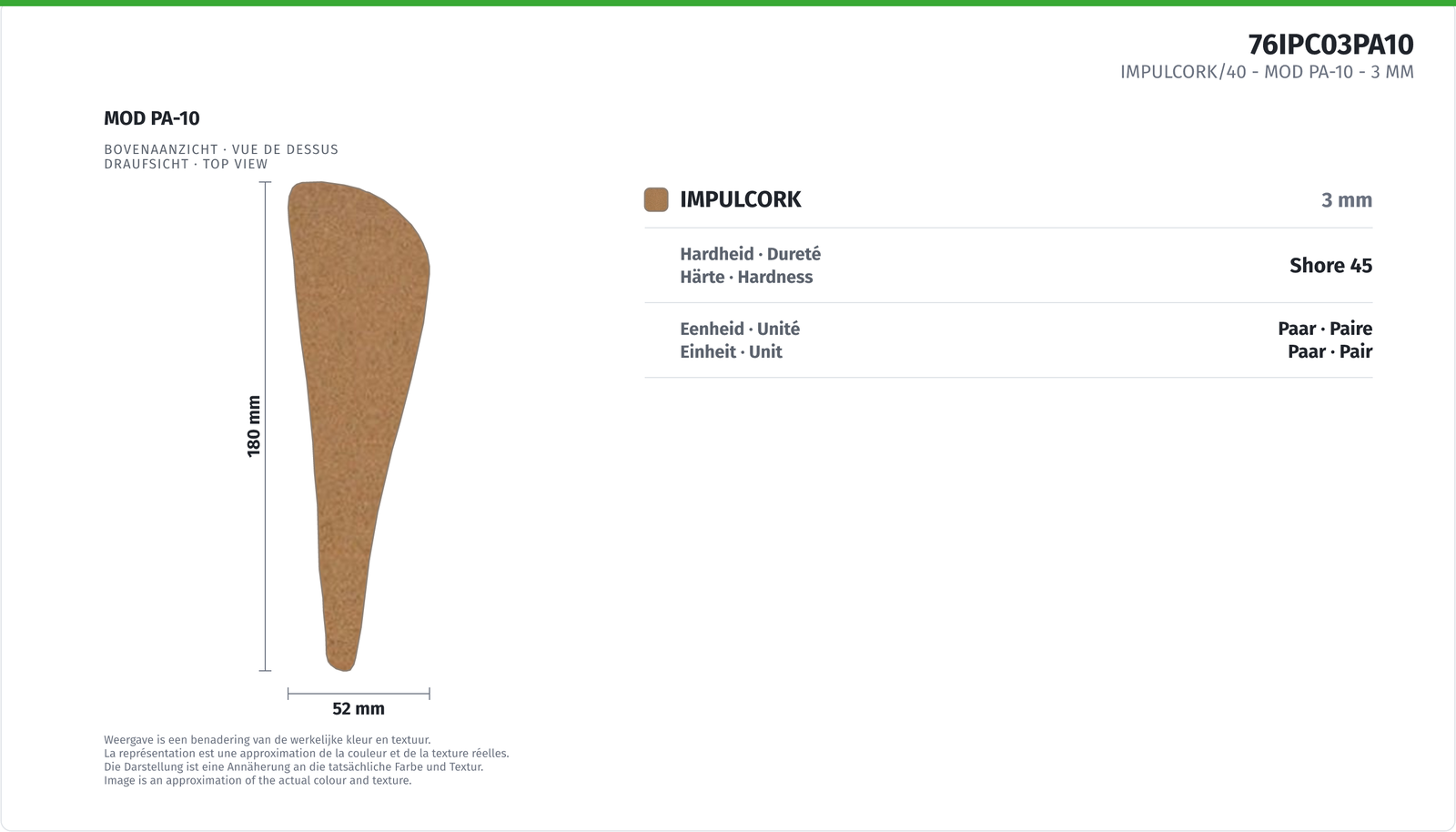 IMPULCORK/40 - MOD PA-10 3 MM