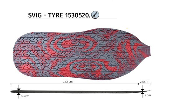 SEM TYRE SVIG 520 - 4.5 MM BLANC/NOIR