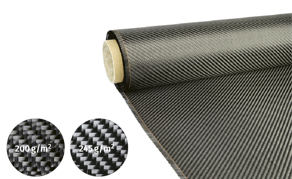 CARBONMAT 245g/m² 125 CM - ROL 1.25 M²