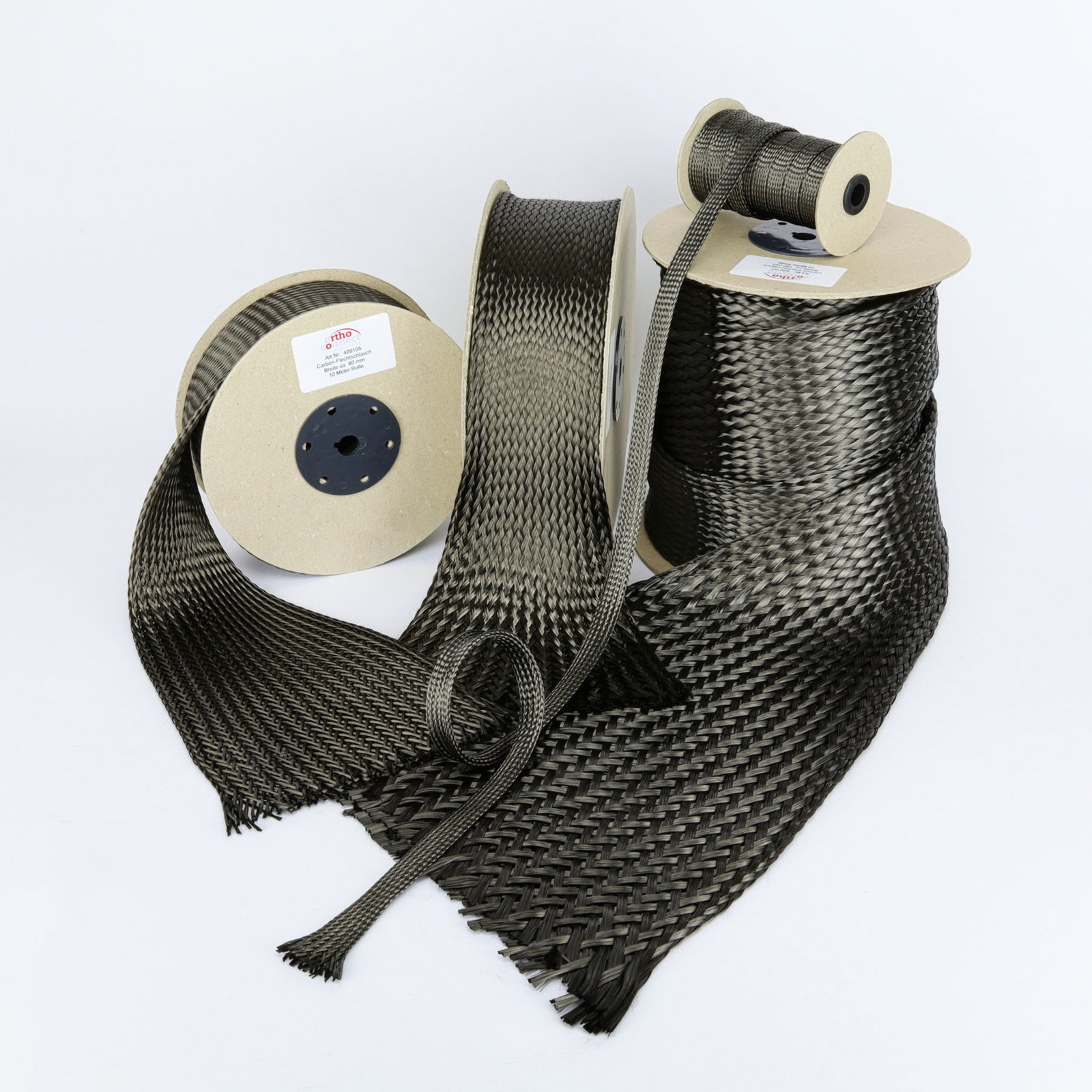 CARBON-FIBRE STOCKINETTE 120MM - ROLL 10M
