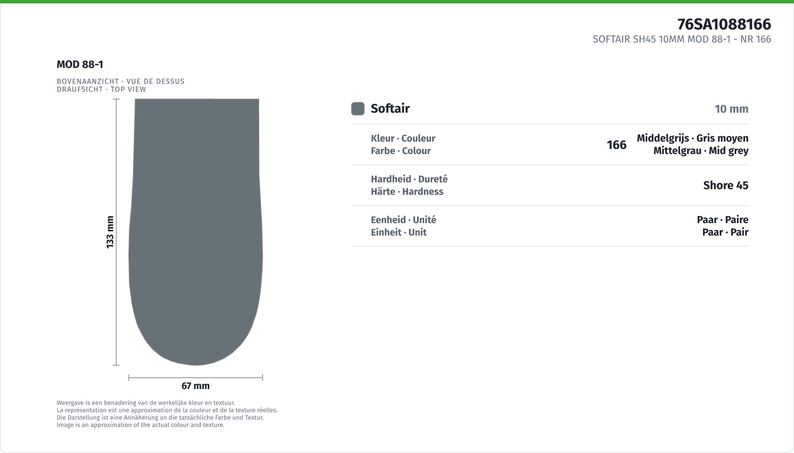 SOFTAIR SH45 10MM MOD 88-1 NR 166