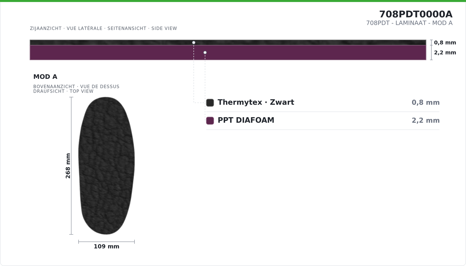 708PDT - LAMINATE - MOD A TT/PPT-DIAFOAM