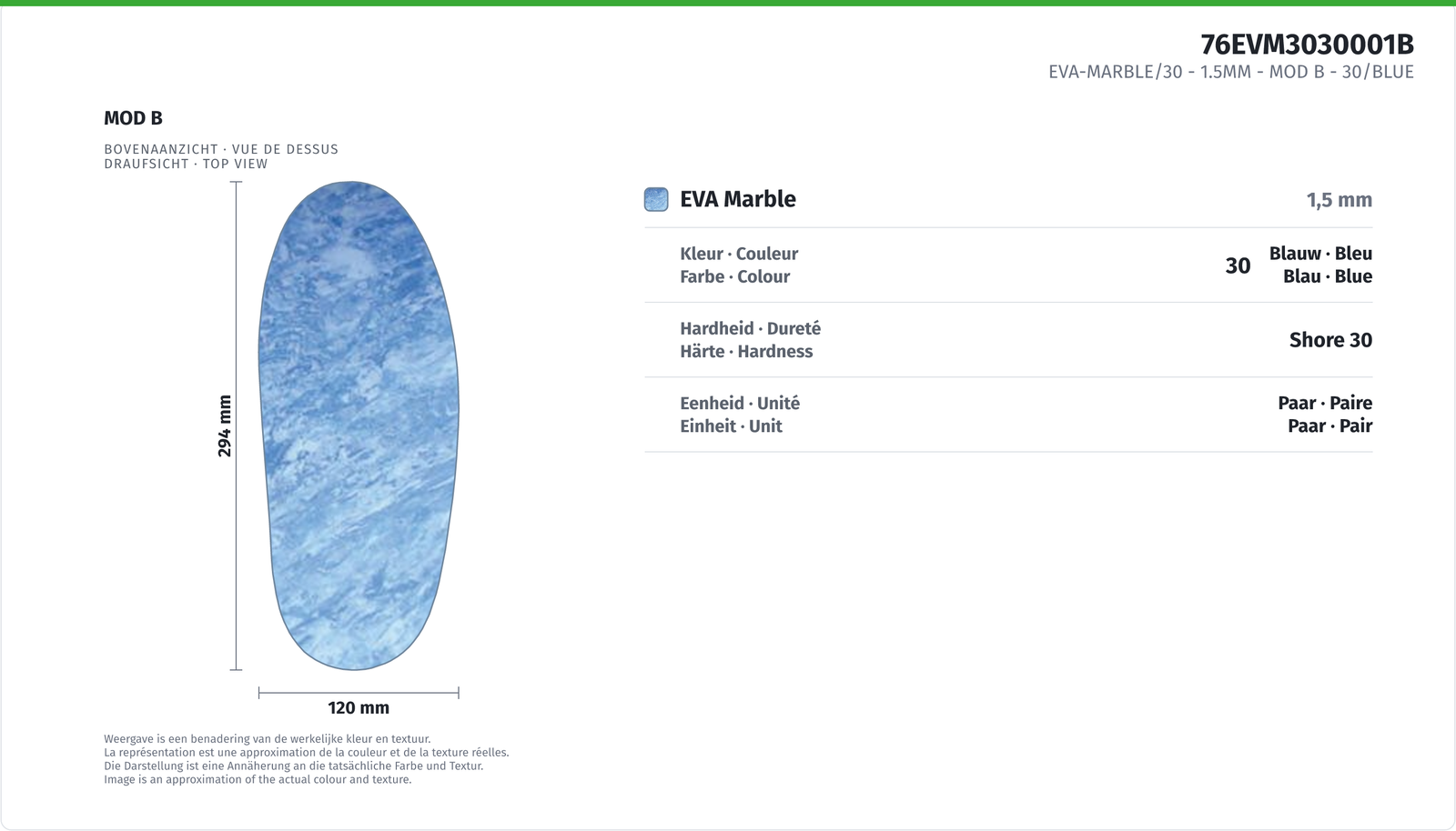 EVA-MARBLE/30 - 1.5MM - MOD B 30/BLUE