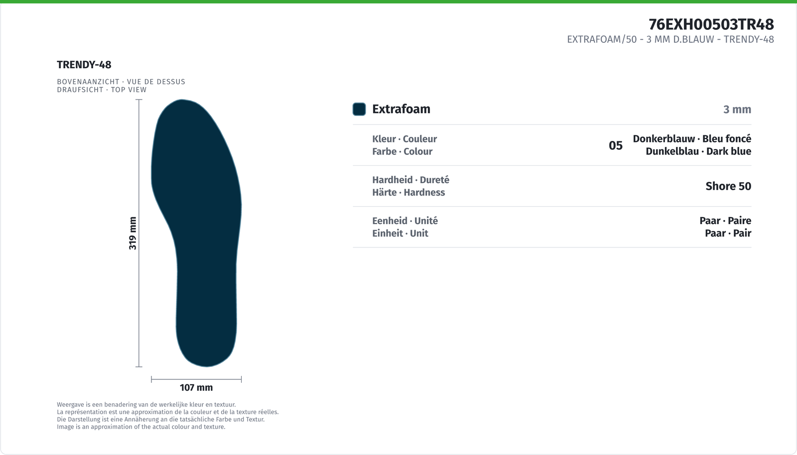 EXTRAFOAM/50 - 3 MM D.BLAU TRENDY-48