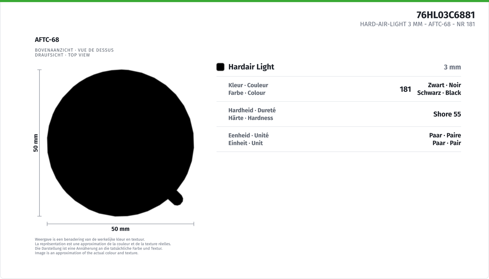 HARD-AIR-LIGHT 3 MM AFTC-68 - NR 181