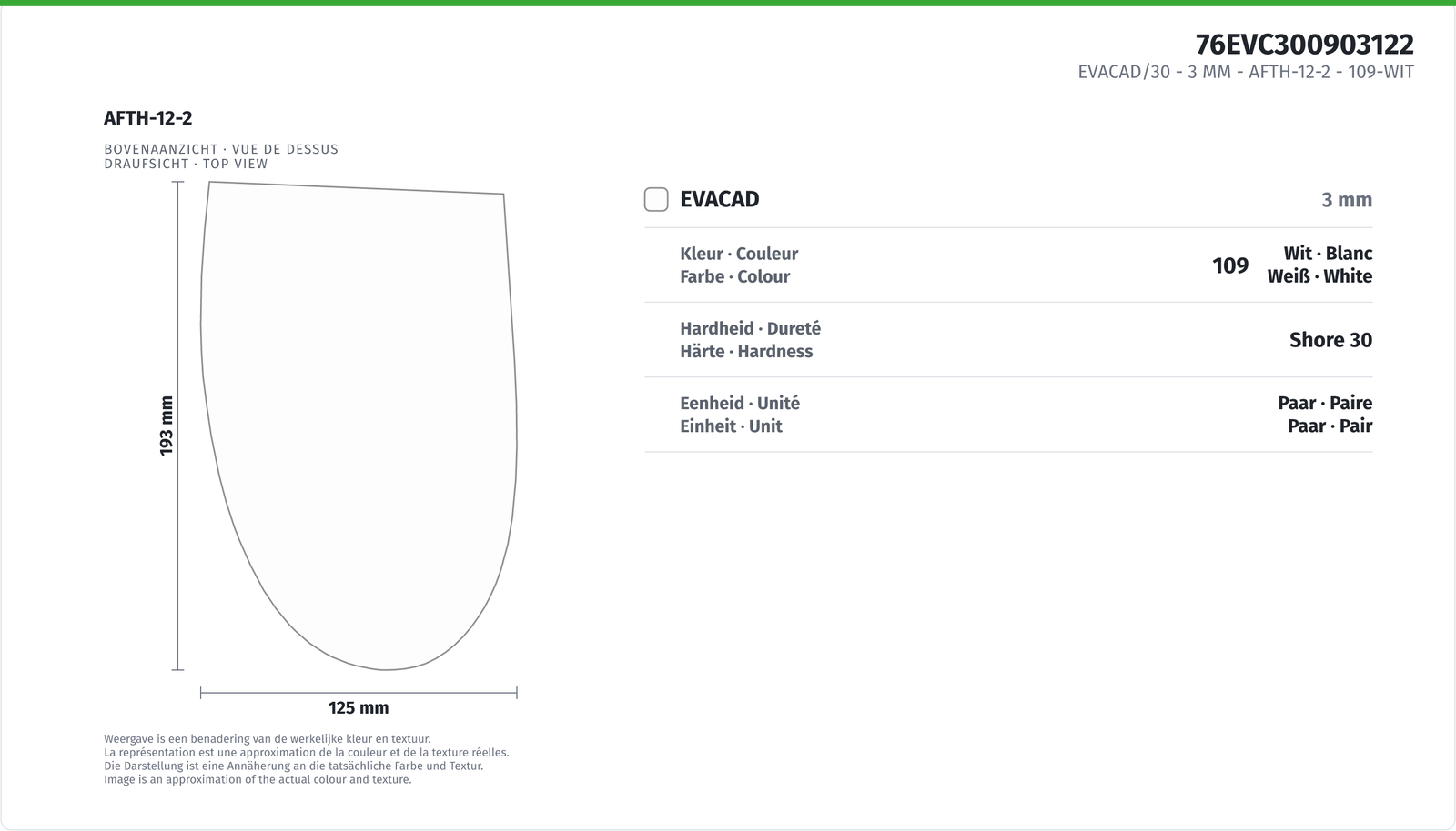 EVACAD/30 - 3 MM - AFTH-12-2 109-WIT
