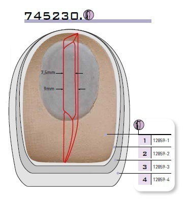HEELCUSHION RUBBER/LATEX 12859 NR 1