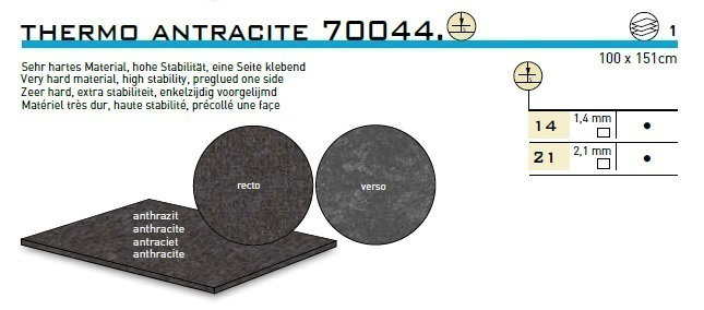 THERMO ANTHRACITE 1.4 MM * 1.5 M²