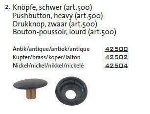 PUSH-BUTTON ART 500 ANTIQUE 100 PCS